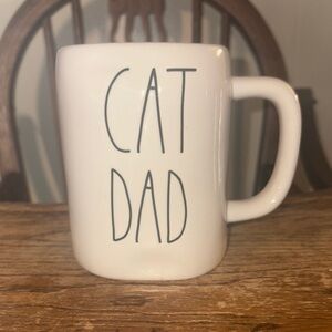 White Cat Dad Mug